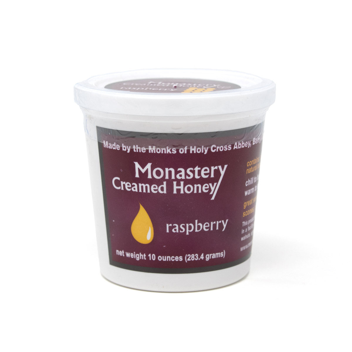 Holy Cross Abbey | Monastery Creamed Honey - Raspberry - 10oz - From The Cistercian Monks In Berryville, Virginia