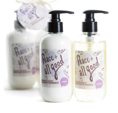 Franciscan Peacemakers | 2-Pack Castile Lotion + Hand Soap - Peppermint Rosemary/Leaf
