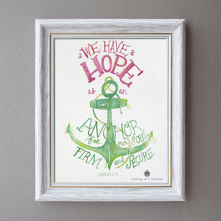 Hebrews 6:19 - Framed Canvas