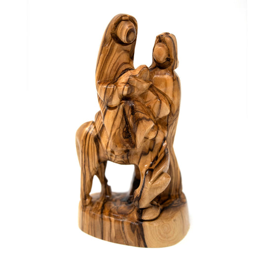 Bethlehem Cooperative || Olive Wood Statue - Holy Family Flight Into Egypt