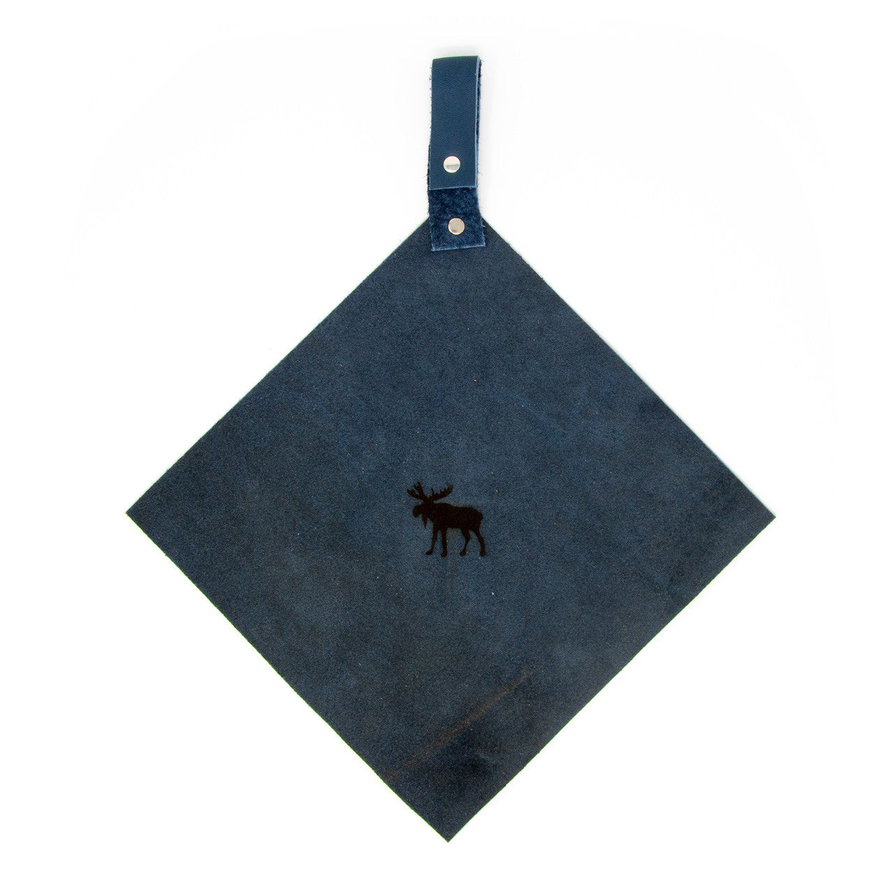 OreMoose || Pot Holder (Denim) - Handmade Leather Pot Holder with Cross Design