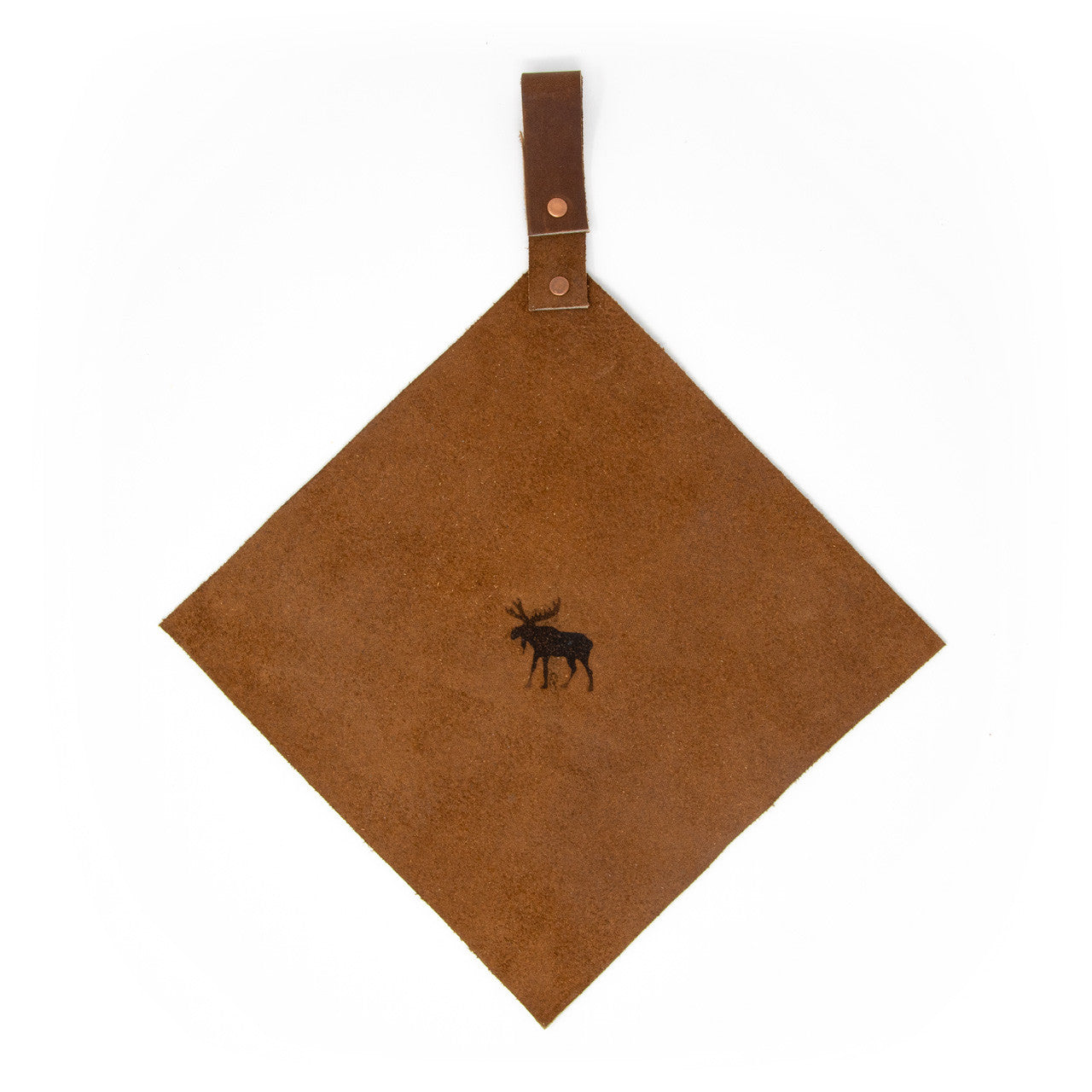 OreMoose || Pot Holder (Amber) - Handmade Leather Pot Holder with Cross Design