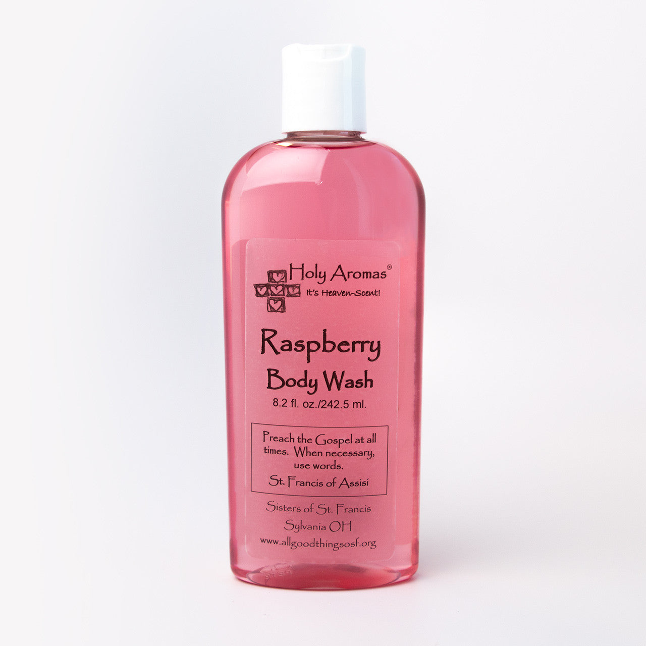 Holy Aromas® | Body Wash - Raspberry - 8oz - From The Franciscan