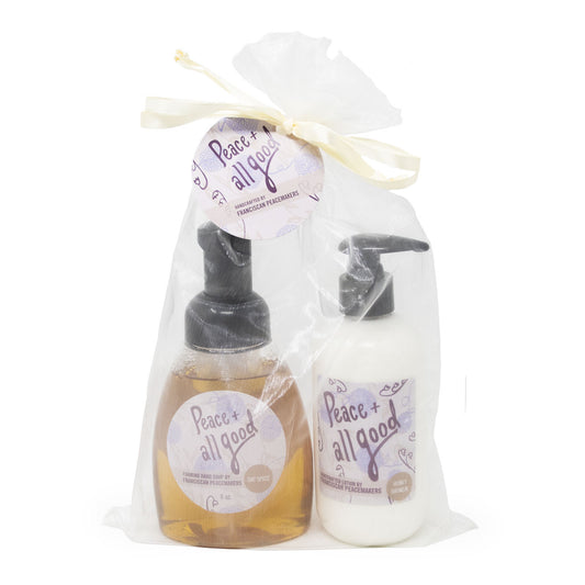 Franciscan Peacemakers | 2-Pack Lotion +Foaming Hand Soap - Honey Oatmeal and Oat Spice