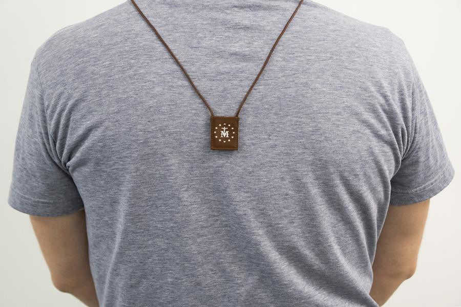 Premium Brown Scapular | Brown and Cream - Our Lady of Mt. Carmel - Regular - 14in