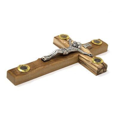 Special Olive Wood Cross with Four Marks