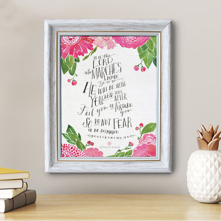 Deuteronomy 31:8 - Framed Canvas