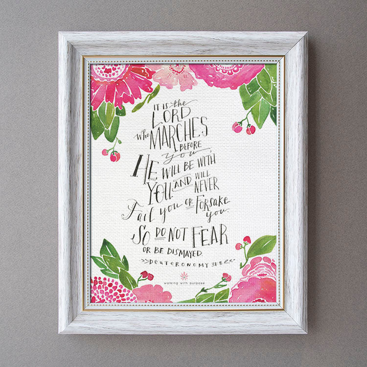 Deuteronomy 31:8 - Framed Canvas