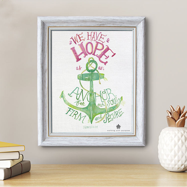 Hebrews 6:19 - Framed Canvas