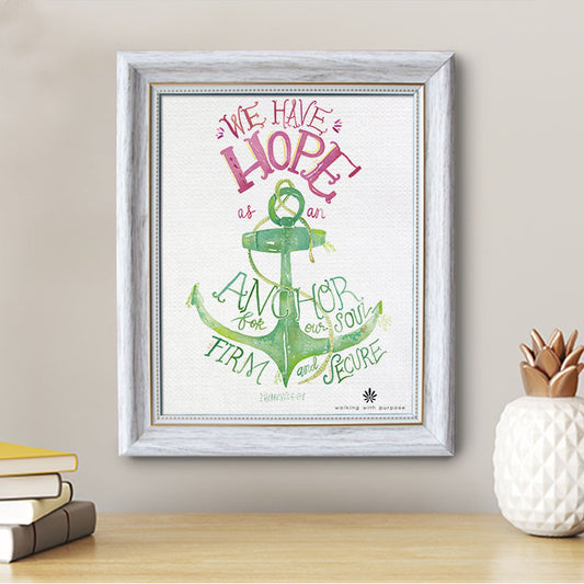 Hebrews 6:19 - Framed Canvas