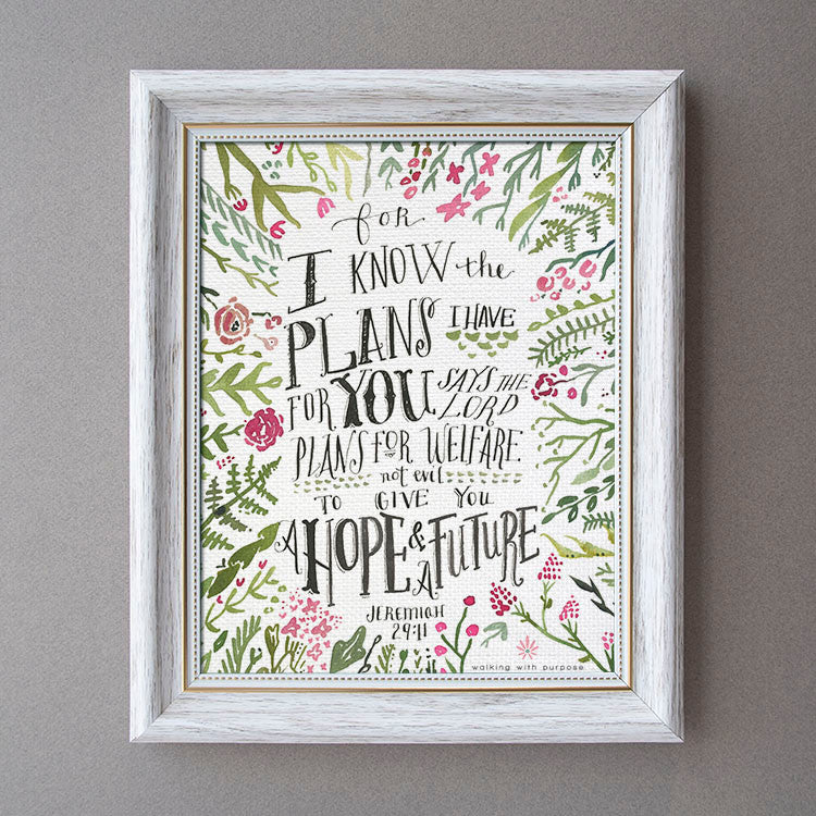 Jeremiah 29:11 - Framed Canvas