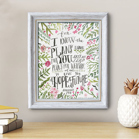 Jeremiah 29:11 - Framed Canvas