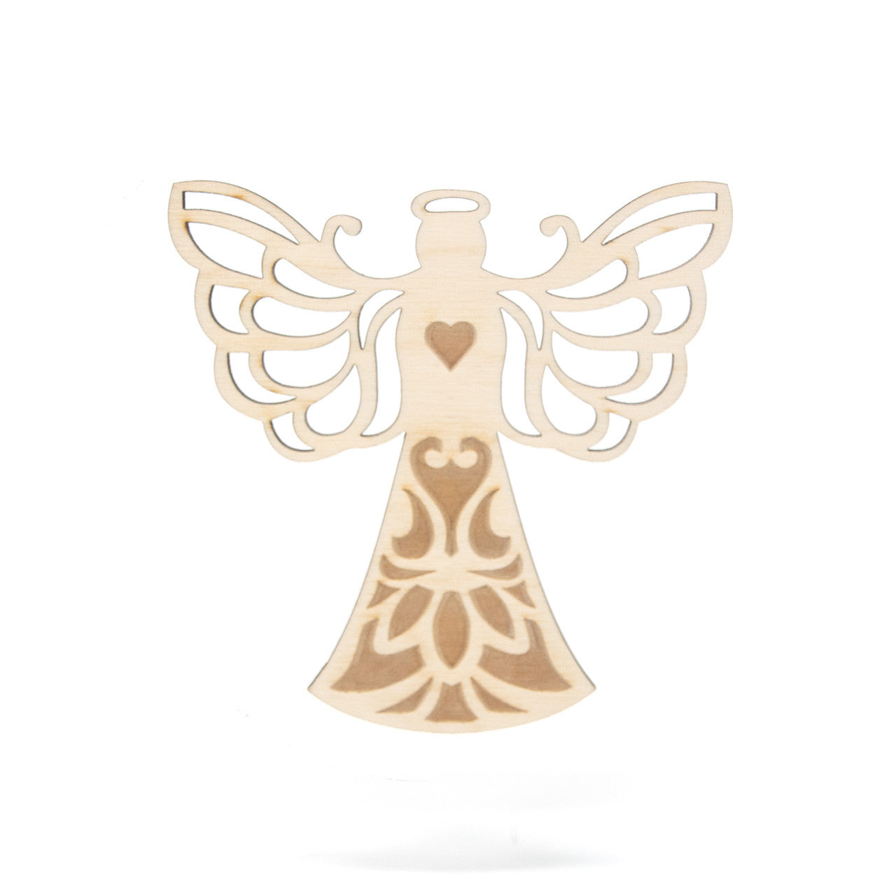 Subiaco Abbey | Wooden Ornament - Lace Wings Angel Large