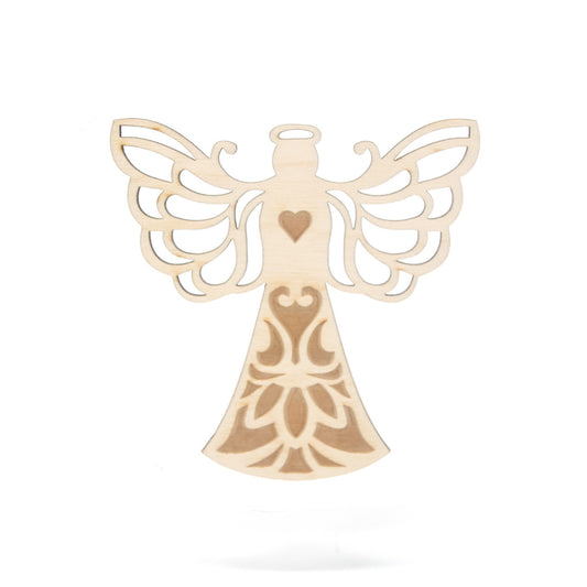 Subiaco Abbey | Wooden Ornament - Lace Wings Angel Large