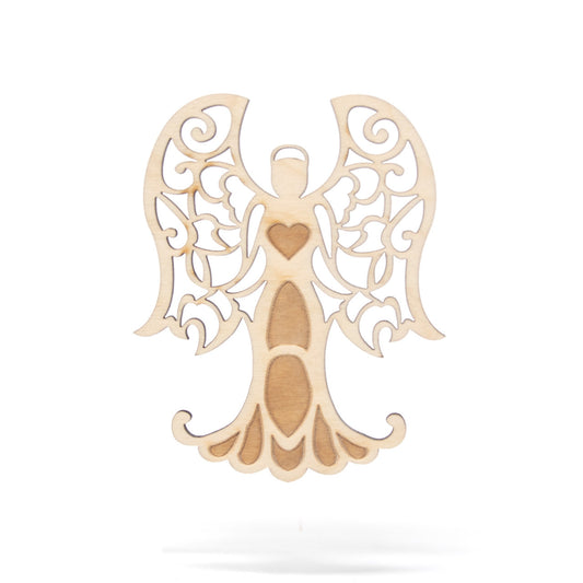 Subiaco Abbey | Wooden Ornament - Ruffle Edge Angel