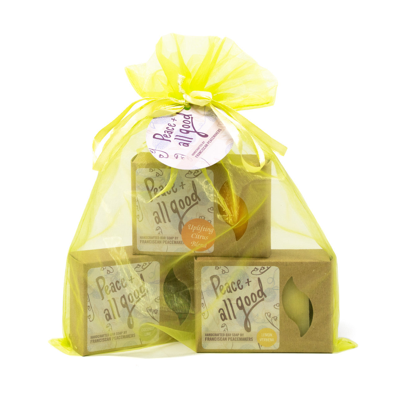 Franciscan Peacemakers | 3-Pack Soap Bars - Coconut Lime, Lemon Verbena, Citrus Blend