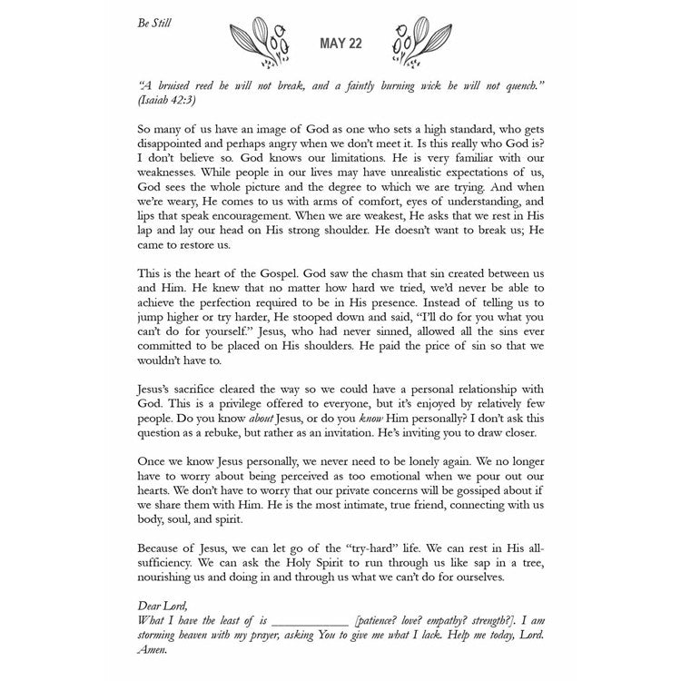 Be Still 365-Day Devotional to Quiet Your Heart