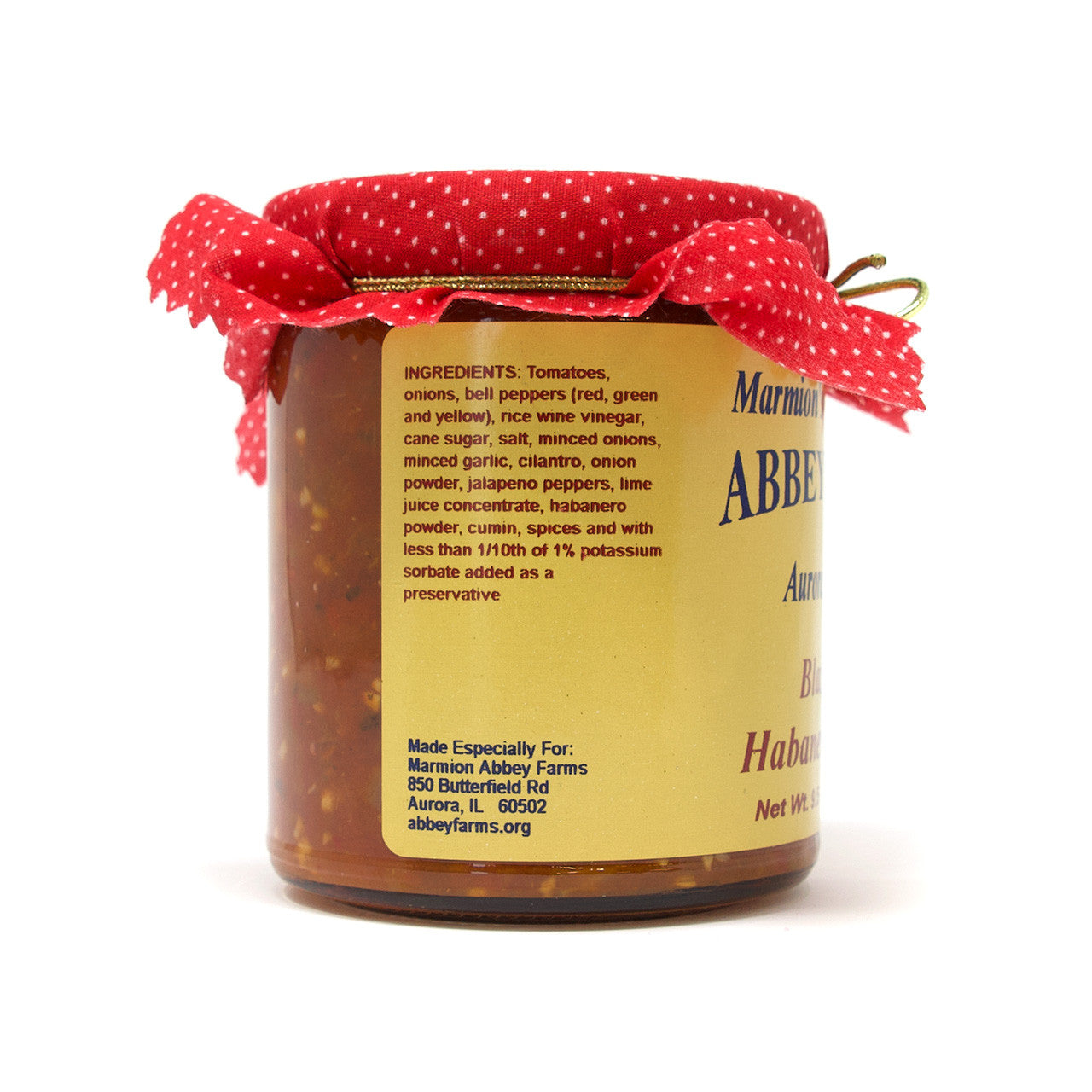 Abbey Farms || Blazin Habanero Salsa - 10 oz - Made To Support The Benedictine Monks of Marmion Abbey