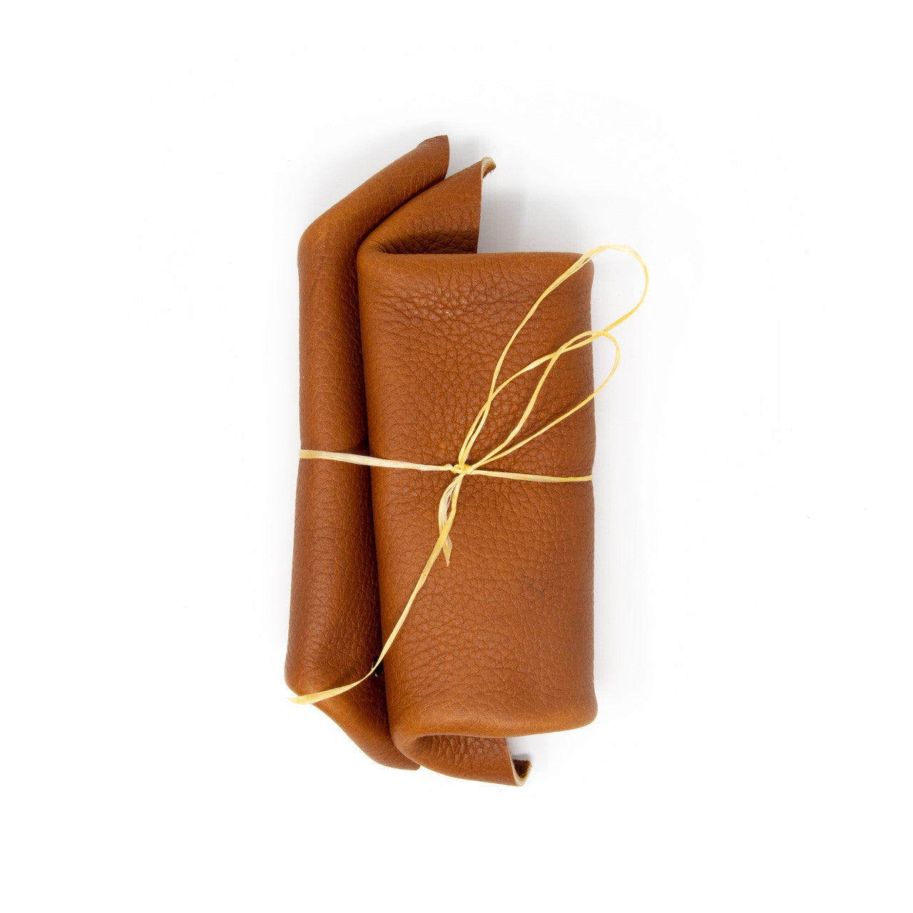 OreMoose || Valet Tray (Tan Casco) - Handmade Leather Catchall Tray with Cross Design