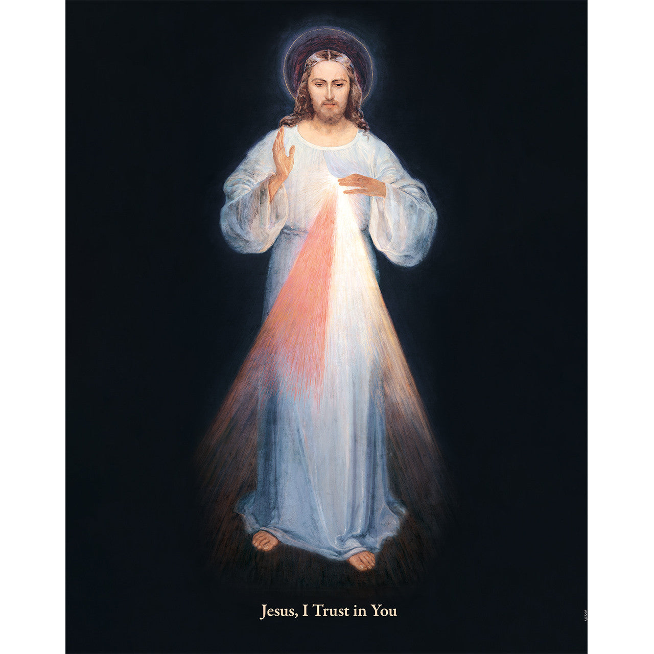 Divine Mercy (Vilnius) - Canvas Print - 16" x 20" - Rays of Mercy