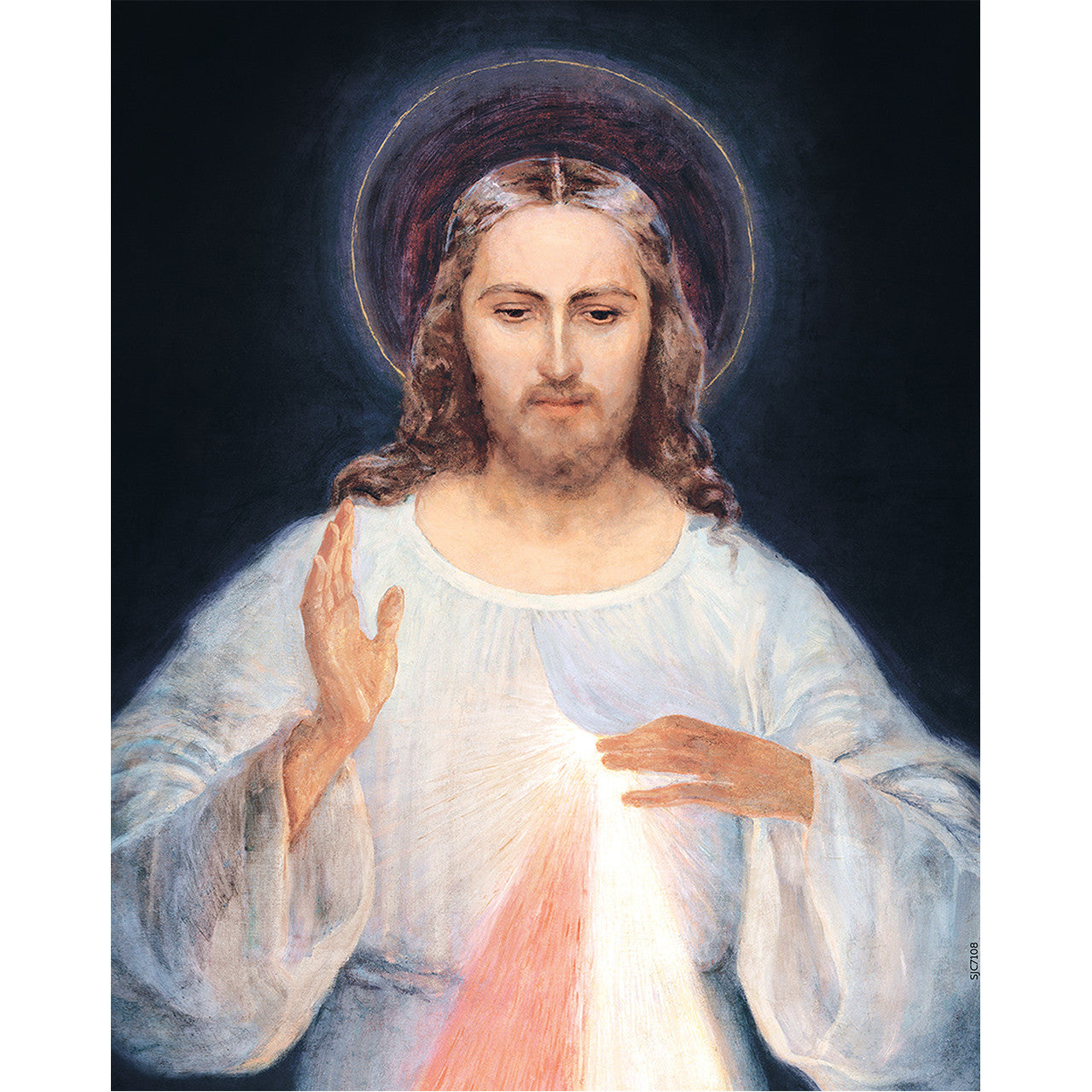 Face of Jesus - Canvas Print - 8" x 10" - Divine Mercy Vilnius