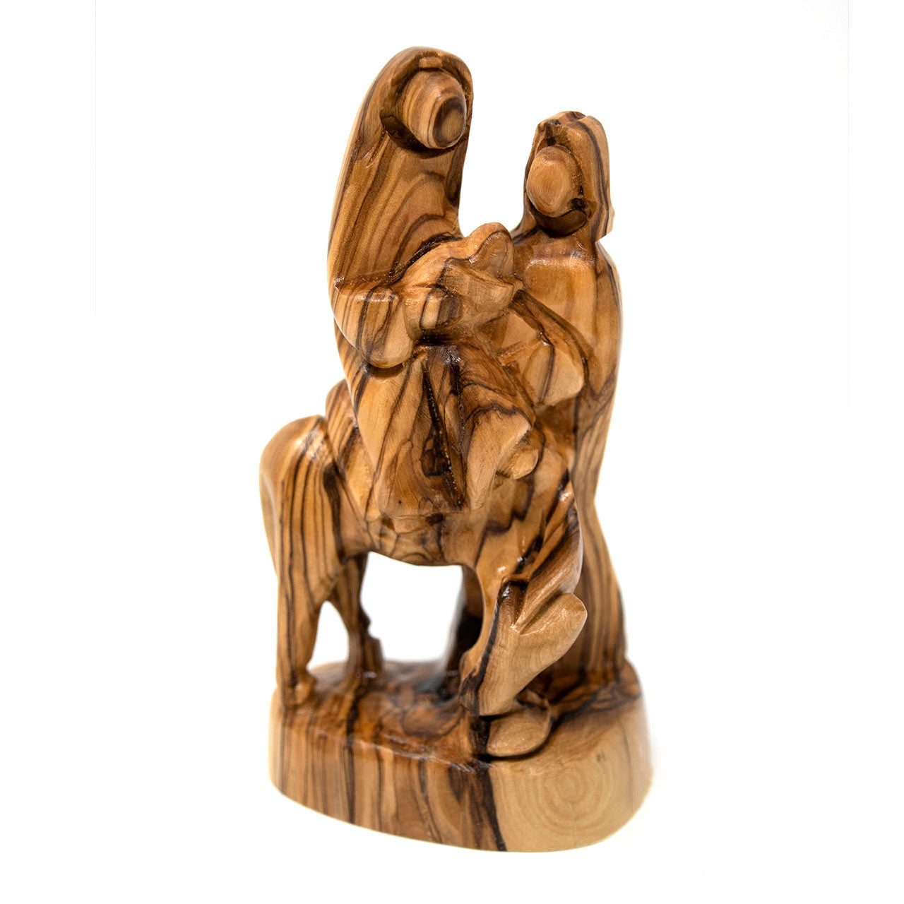 Bethlehem Cooperative || Olive Wood Statue - Holy Family Flight Into Egypt