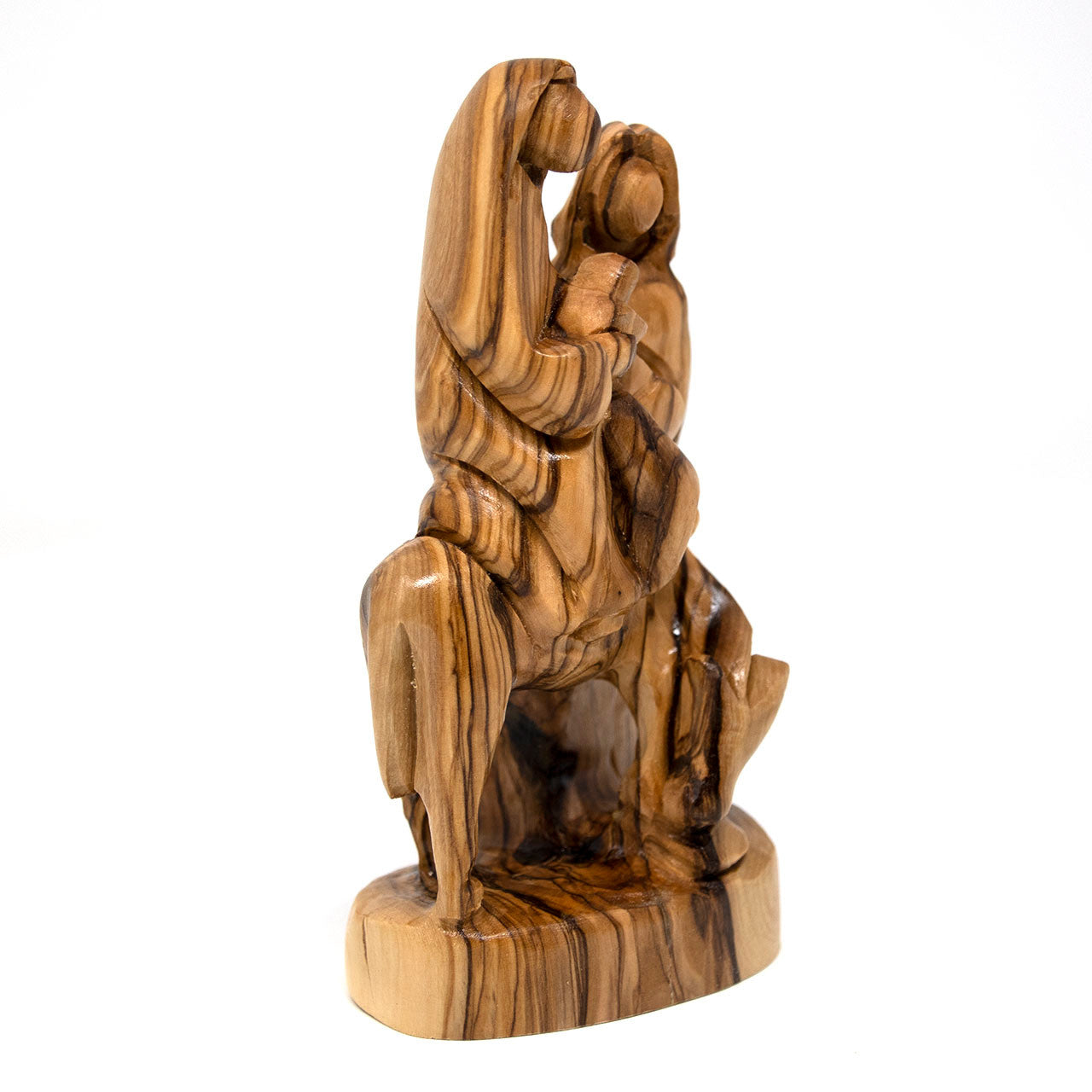 Bethlehem Cooperative || Olive Wood Statue - Holy Family Flight Into Egypt