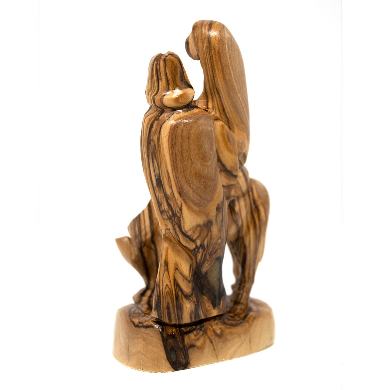 Bethlehem Cooperative || Olive Wood Statue - Holy Family Flight Into Egypt