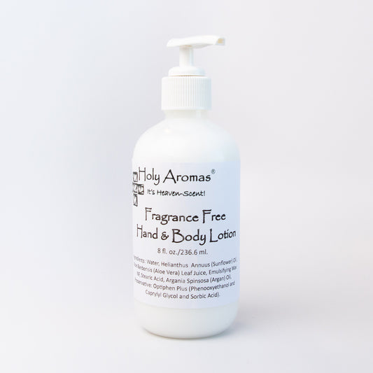 Holy Aromas® | Hand and Body Lotion - Fragrance Free - Front