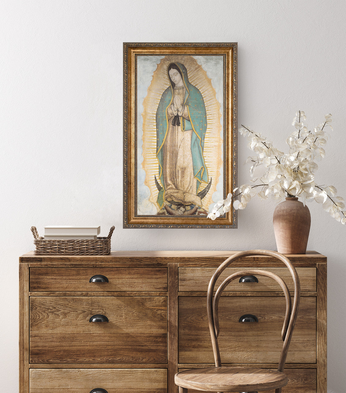 Our Lady of Guadalupe - Framed Canvas 12" X 22"