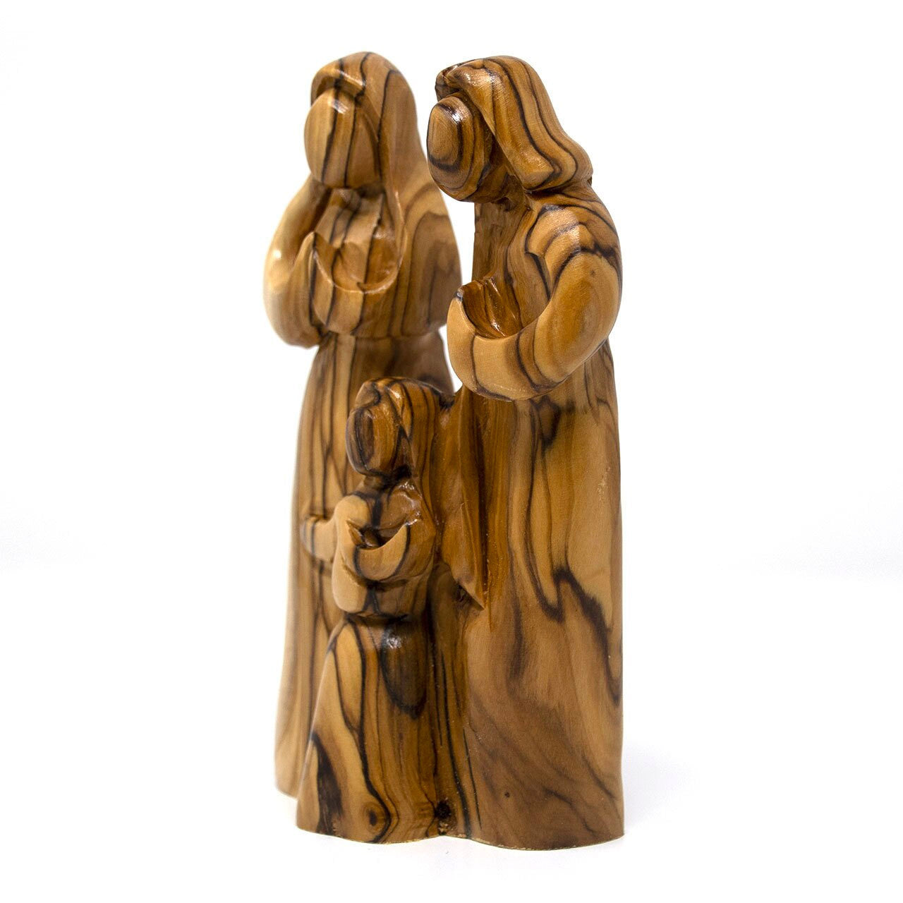 Bethlehem Cooperative || Olive Wood Statue (Dark) - Holy Family