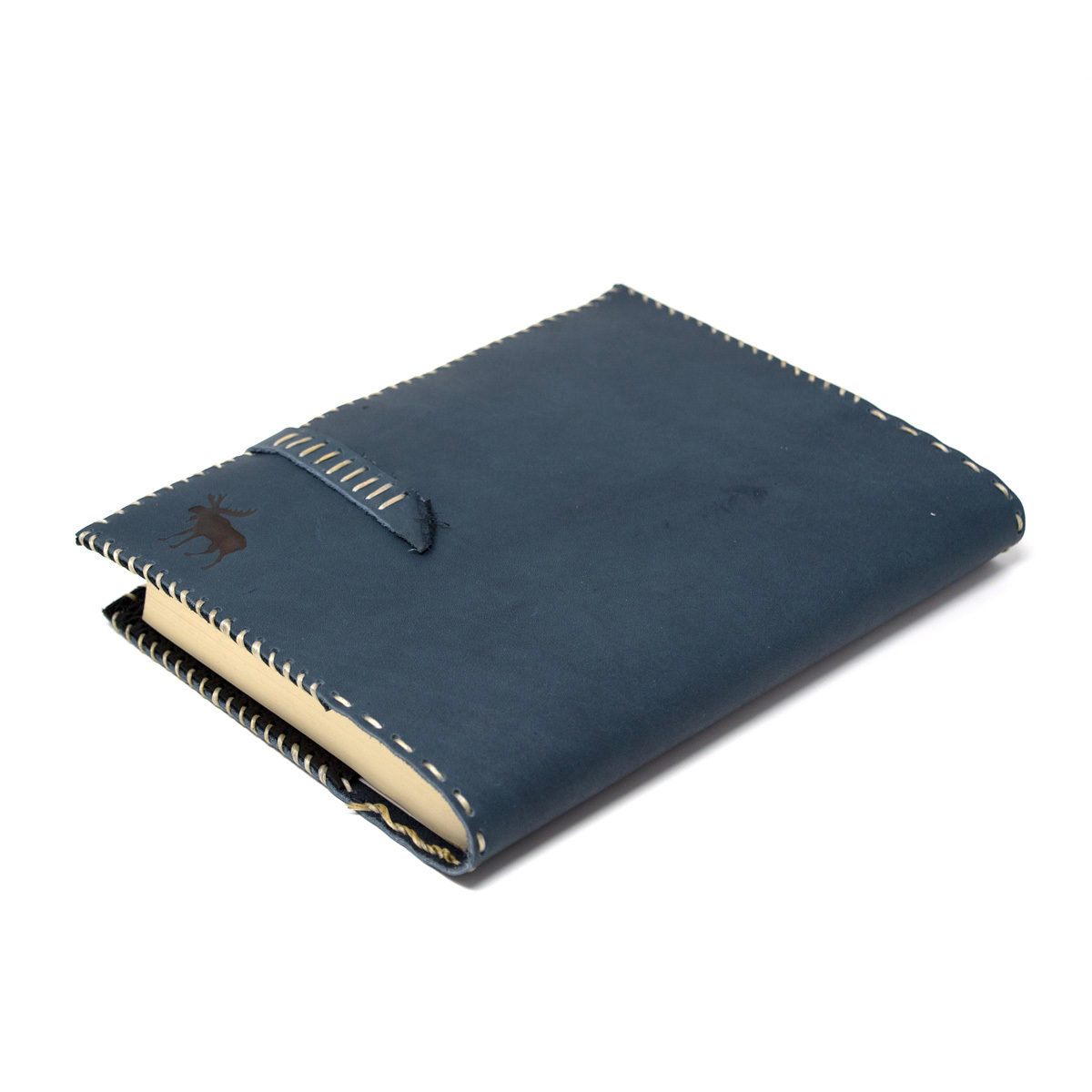 OreMoose || Bible Cover (Blue Jay) - Handmade Leather Bible Cover with Cross Design