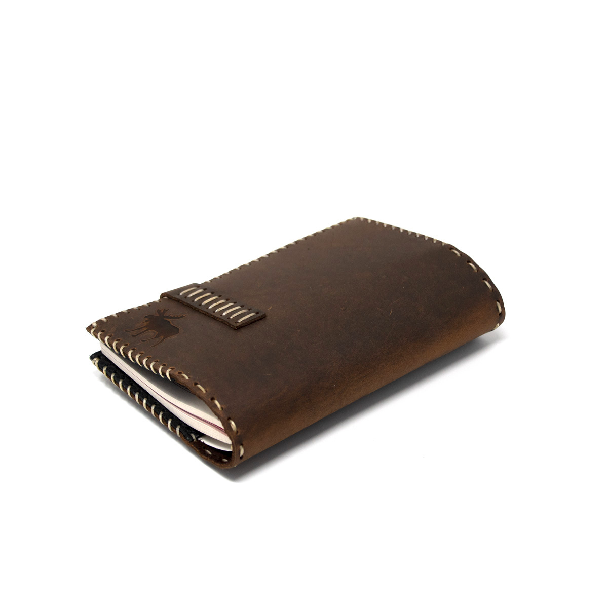 OreMoose || Magnificat Cover (Grizzly Bear) - Handmade Leather Magnificat Cover with Cross Design