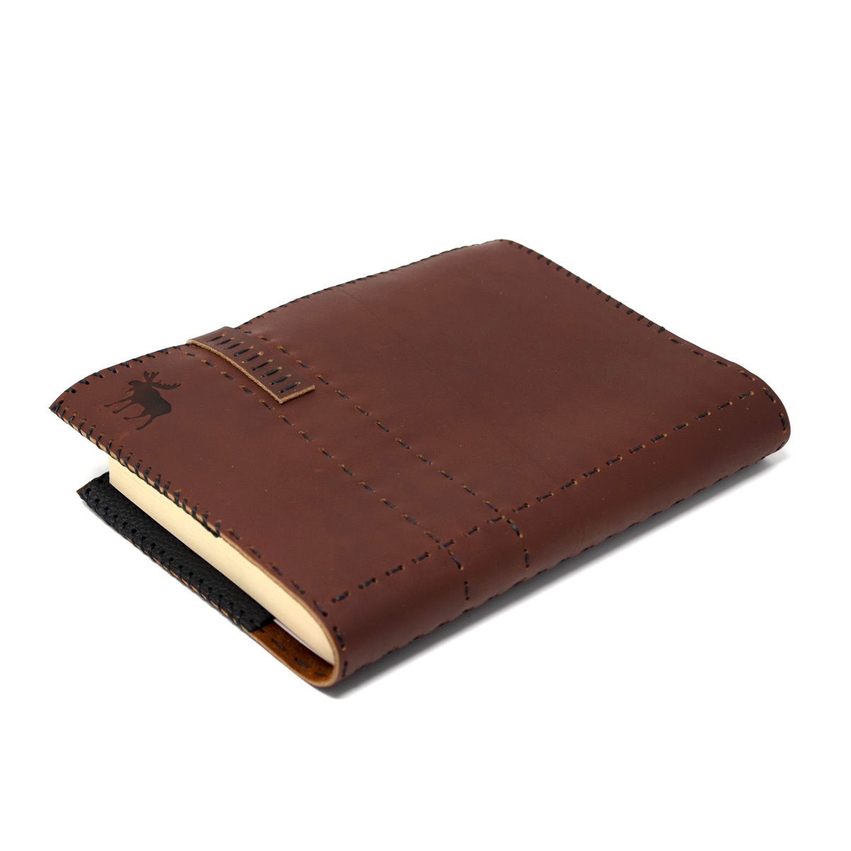OreMoose || Bible Cover (Moose) - Handmade Leather Bible Cover with Cross Design