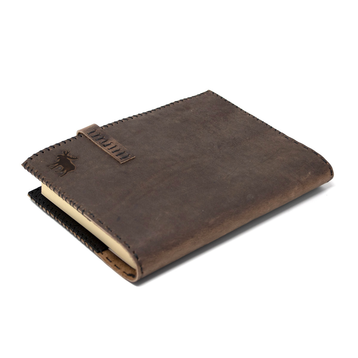 OreMoose || Bible Cover (Gray Wolf) - Handmade Leather Bible Cover with Cross Design