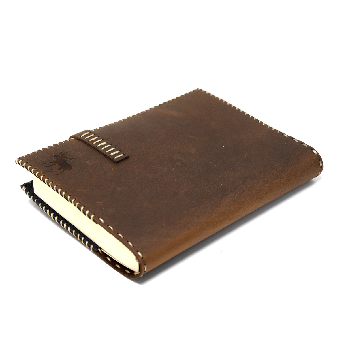 OreMoose || Bible Cover (Grizzly Bear) - Handmade Leather Bible Cover with Cross Design