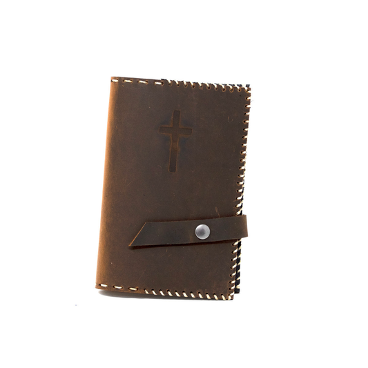 OreMoose || Magnificat Cover (Grizzly Bear) - Handmade Leather Magnificat Cover with Cross Design