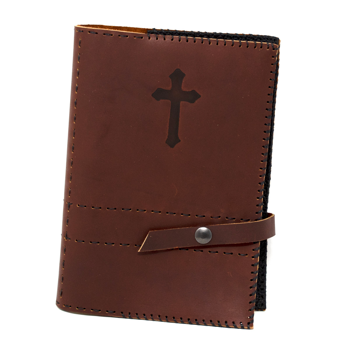 OreMoose || Bible Cover (Moose) - Handmade Leather Bible Cover with Cross Design