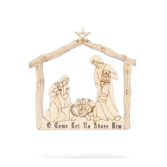 Subiaco Abbey | Wooden Ornament - Nativity