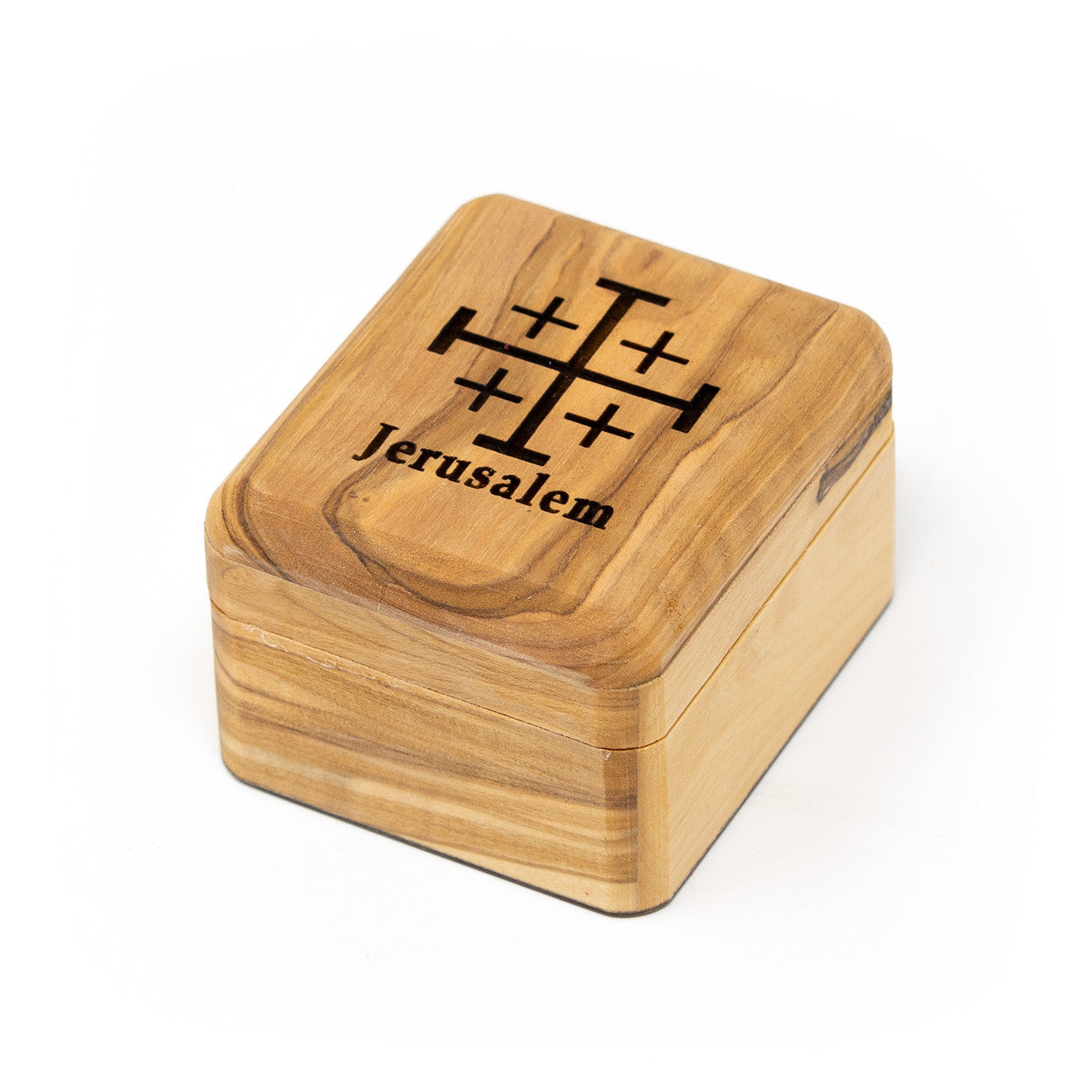 Bethlehem Cooperative || Olive Wood Box - Jerusalem Cross
