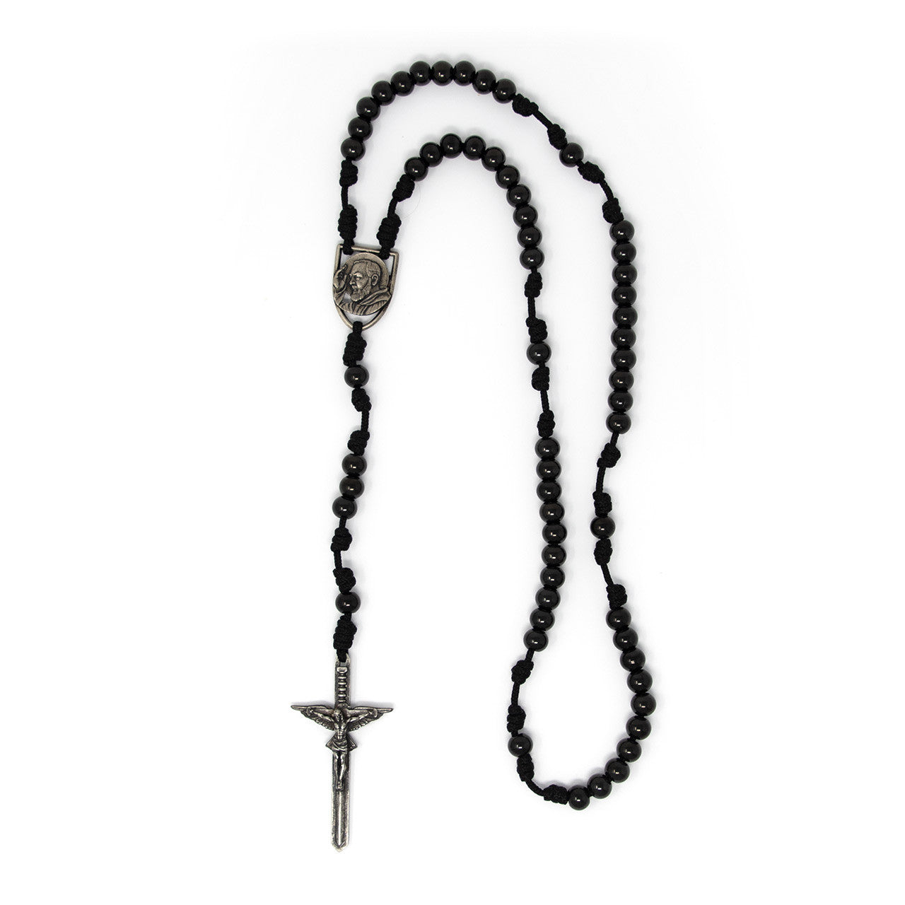 In Via || Black Padre Pio Rosary