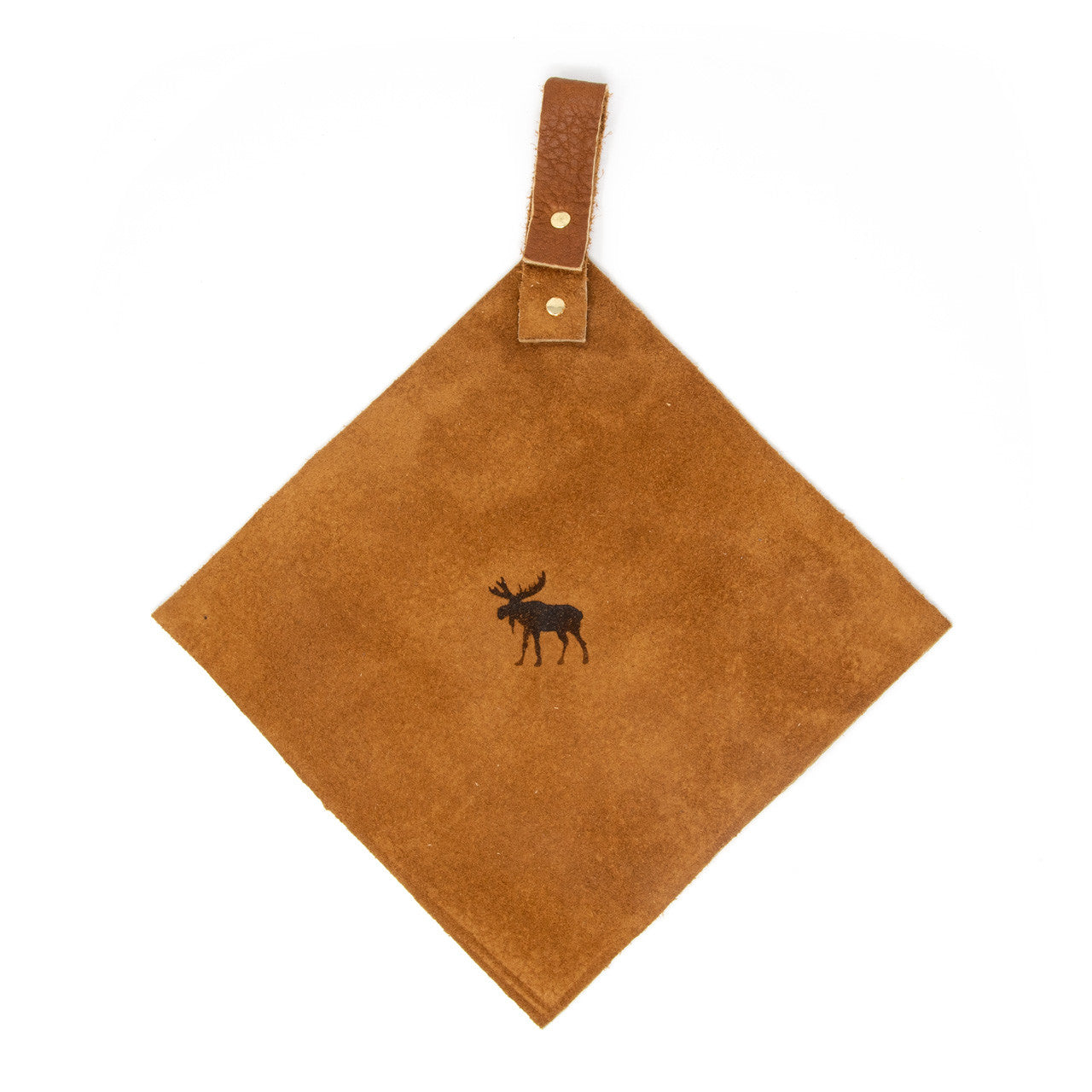 OreMoose || Pot Holder (Tan Casco) - Handmade Leather Pot Holder with Cross Design