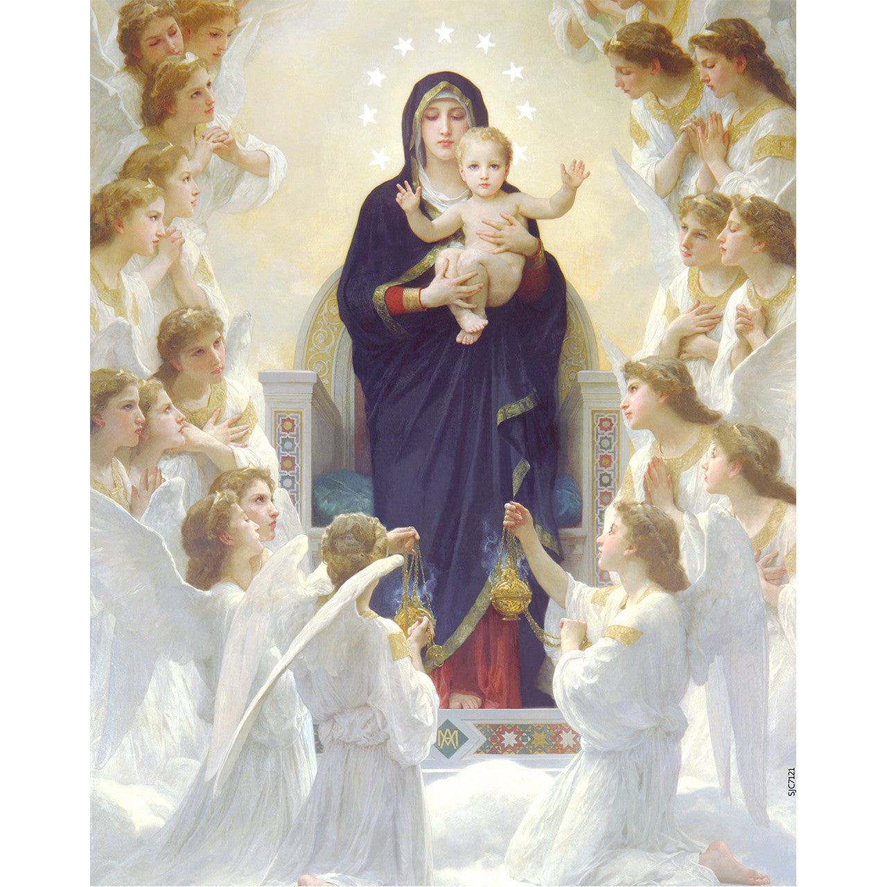 Queen of Angels painting by William-Adolphe Bouguereau (1881) - Canvas Print - 8" x 10" - Regina Angelorum