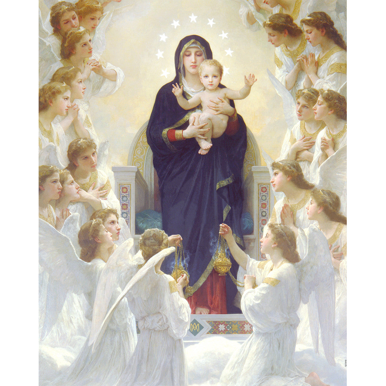 Queen of Angels painting by William-Adolphe Bouguereau (1881) - Canvas Print - 16" x 20" - Regina Angelorum