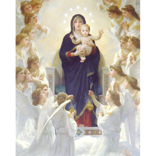 Queen of Angels painting by William-Adolphe Bouguereau (1881) - Canvas Print - 16" x 20" - Regina Angelorum