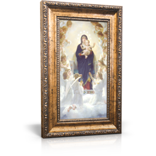 Queen of Angels - Framed Canvas 6" x 11" (Including frame: 9.5" x 14.5")