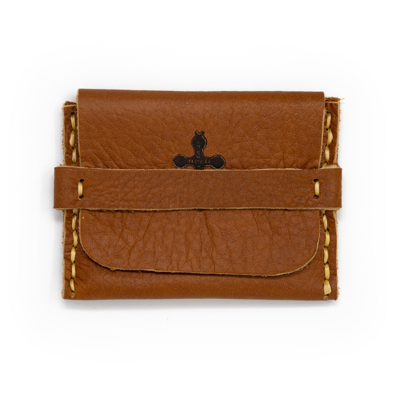 OreMoose || Rosary Pouch (Tan Casco) - Handmade Leather Pouch with Envelope Feature