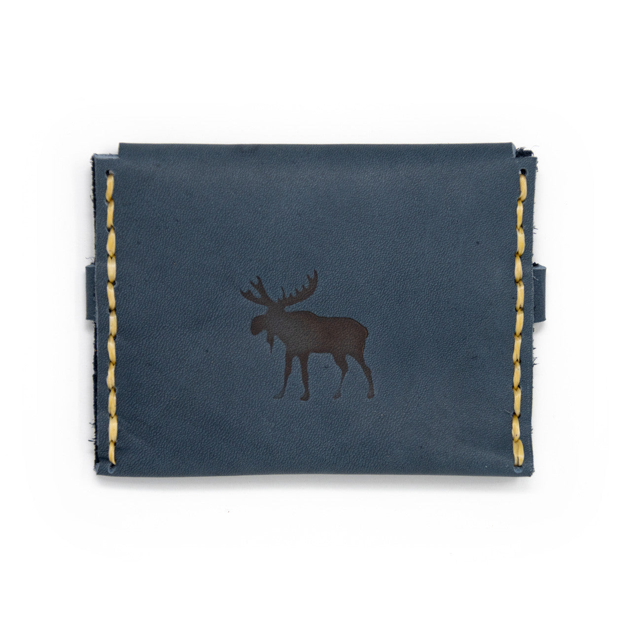 OreMoose || Rosary Pouch (Denim) - Handmade Leather Pouch with Envelope Feature