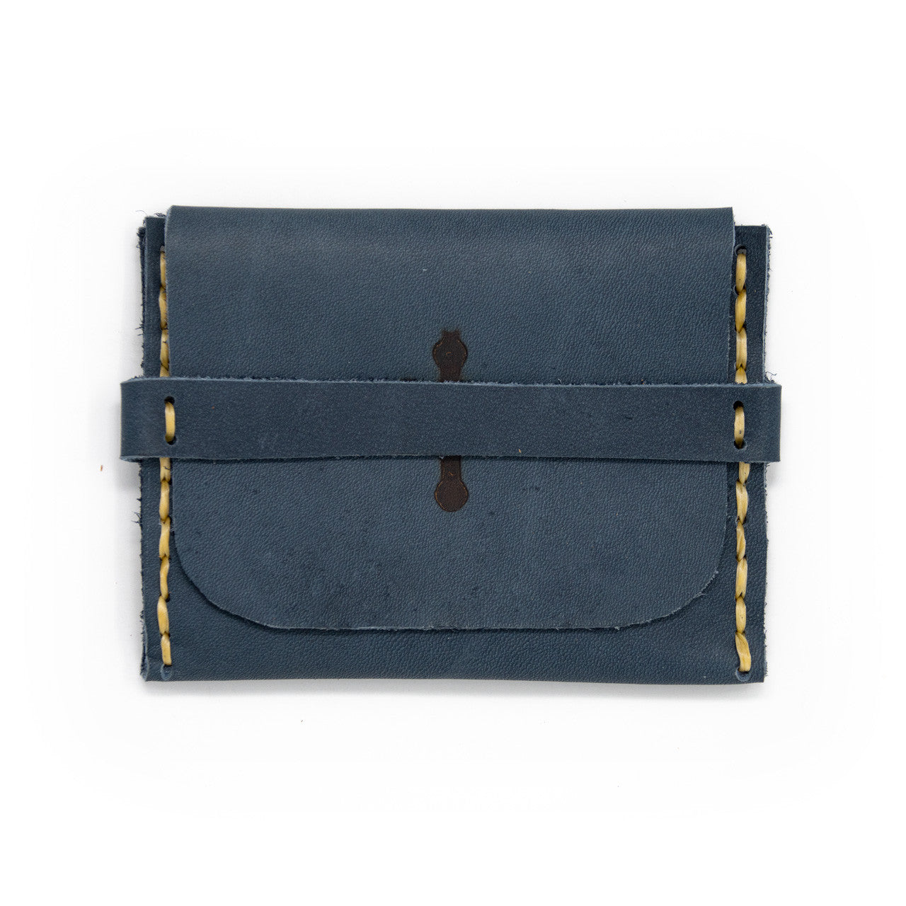 OreMoose || Rosary Pouch (Denim) - Handmade Leather Pouch with Envelope Feature