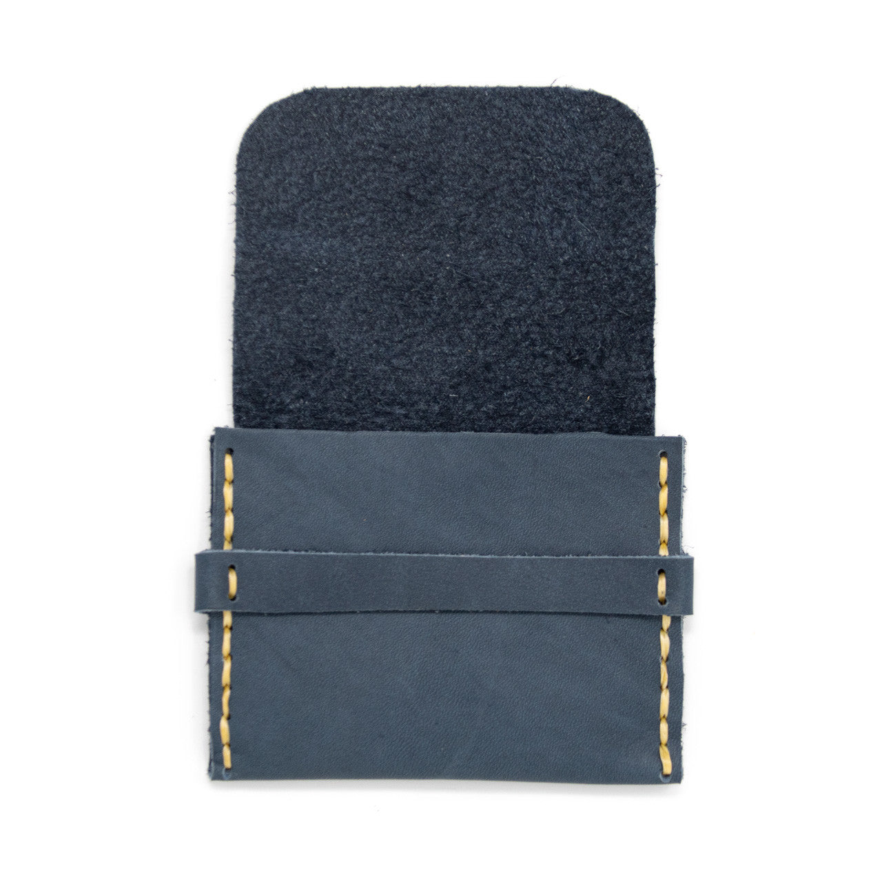 OreMoose || Rosary Pouch (Denim) - Handmade Leather Pouch with Envelope Feature